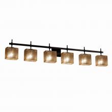 Justice Design Group FSN-8416-55-MROR-MBLK - Union 6-Light Bath Bar