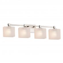 Justice Design Group FSN-8424-55-FRCR-NCKL - Tetra 4-Light Bath Bar