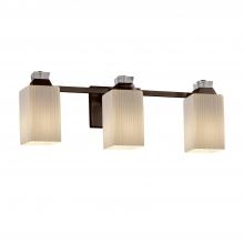 Justice Design Group FSN-8473-15-RBON-DBRZ - Ardent 3-Light Bath Bar