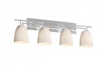 Justice Design Group FSN-8704-15-MROR-MBLK - Aero 4-Light Bath Bar