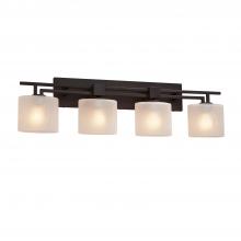 Justice Design Group FSN-8704-30-FRCR-DBRZ - Aero 4-Light Bath Bar