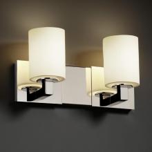 Justice Design Group FSN-8922-15-OPAL-ABRS - Modular 2-Light Bath Bar