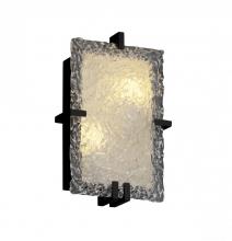 Justice Design Group GLA-5551-LACE-MBLK-LED-2000 - Clips Rectangle Wall Sconce (ADA)