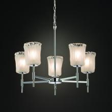 Justice Design Group GLA-8410-16-WTFR-CROM - Union 5-Light Chandelier