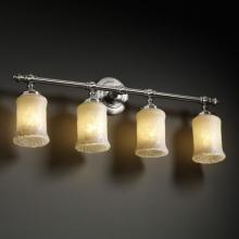 Justice Design Group GLA-8524-16-GLDC-CROM - Tradition 4-Light Bath Bar