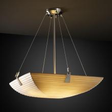 Justice Design Group PNA-9641-25-SAWT-NCKL-LED-3000 - 18" Pendant Bowl w/ Tapered Clips