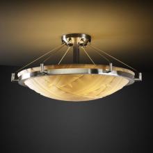 Justice Design Group PNA-9682-35-BANL-NCKL-LED-5000 - 24" Round Semi-Flush Bowl w/ Ring