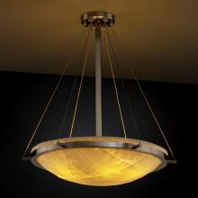 Justice Design Group PNA-9692-35-BANL-NCKL-LED-5000 - 24" Round Pendant Bowl w/ Ring