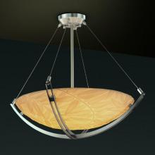 Justice Design Group PNA-9721-35-BMBO-MBLK-LED-3000 - 18" Pendant Bowl w/ Crossbar