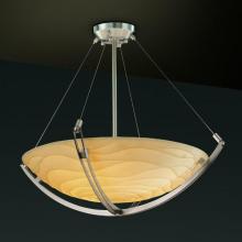 Justice Design Group PNA-9721-25-WAVE-NCKL-LED-3000 - 18" Pendant Bowl w/ Crossbar