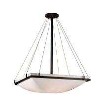 Justice Design Group PNA-9794-25-SMTH-DBRZ-LED-6000 - 36" Square Pendant Bowl w/ Ring