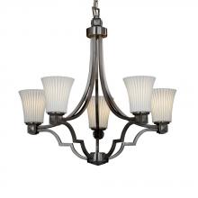 Justice Design Group POR-8500-30-PLET-NCKL - Argyle 5-Light Chandelier