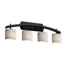 Justice Design Group POR-8594-10-PLET-DBRZ - Archway 4-Light Bath Bar