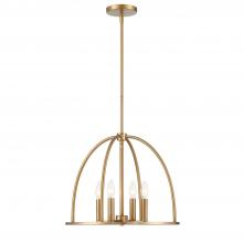 Crystorama ABB-3004-VG - Abbott 4 Light Vibrant Gold Lantern Chandelier