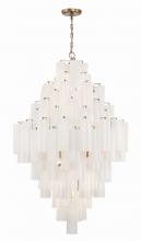 Crystorama ADD-319-AG-WH - Addis 20 Light Aged Brass Chandelier