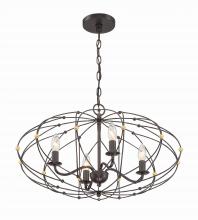 Crystorama ZUC-A9034-EB-GA - Zucca 4 Light English Bronze + Antique Gold Chandelier