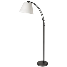 Dainolite DM2578-F-MB - 1LT Incan Adjustable Floor Lamp, MB w/ WH Shade