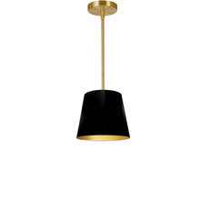 Dainolite ODR-XS-698 - 1LT Oversized Drum Pendant X-Small, BK/GLD Shade