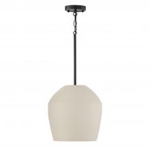 Capital Canada 354212IV - 1-Light Handcrafted Terracotta Pendant in Ivory and Matte Black