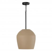 Capital Canada 354212SN - 1-Light Handcrafted Terracotta Pendant in Sienna and Matte Black