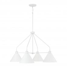 Capital Canada 451341WE - 4-Light Modern Metal Chandelier in White