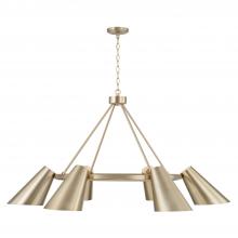 Capital Canada 454961MA - 6-Light Modern Ring Chandelier in Matte Brass with Painted White Interior