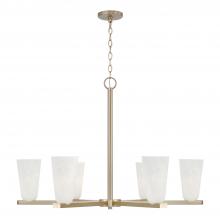 Capital Canada 456961MA-556 - 6-Light Chandelier in Matte Brass with Faux Alabaster Glass