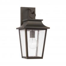 Capital Canada 953311OZ - 1-Light Outdoor Tapered Wall Lantern in Oiled Bronze with Ripple Glass