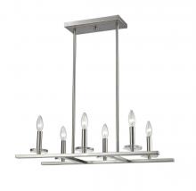 Z-Lite 2010-6L-BN - 6 Light Linear Chandelier