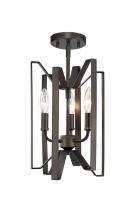 Z-Lite 4000SF-BRZ - 3 Light Semi Flush Mount