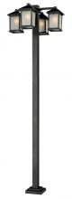 Z-Lite 507-4-536P-BK - 4 Head Outdoor Post