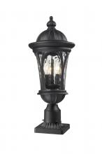 Z-Lite 543PHM-BK-PM - 3 Light Outdoor Pier Mounted Fixture