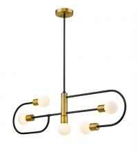 Z-Lite 621-5L-MB-FB - 5 Light Linear Chandelier