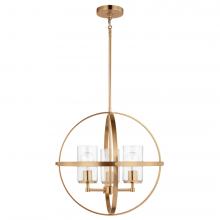 Generation Lighting 3124673-848 - Alturas indoor dimmable 3-light single tier chandelier in satin brass with spherical steel frame and