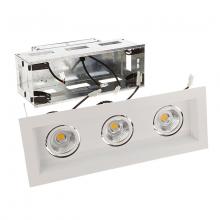 WAC Canada MT-3LD311R-W940-WT - Mini Multiple LED Three Light Remodel Housing with Trim and Light Engine