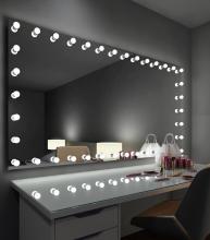 Paris Mirrors HPRIN85403000-WHT - Hollywood Princess Mirror (LED Bulbs)