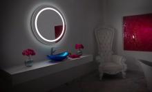 Paris Mirrors HARMR3636RGB - Harmony Round Mirror (Frontlit,Polished Edge,Inset LEDs)