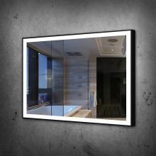 Paris Mirrors CHICX48356000-BLK - Chic Black Framed Rectangle Mirror (Frontlit)