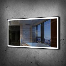 Paris Mirrors CHICX6032CCT-TS-BLK - Chic Black Framed Rectangle Mirror (Frontlit)