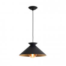 Regina Andrew 16-1430BLK - Regina Andrew Viggo Pendant Small (Black and Gol