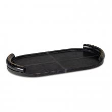 Regina Andrew 20-1609BLK - Regina Andrew Forte Leather Tray Oval (Black)