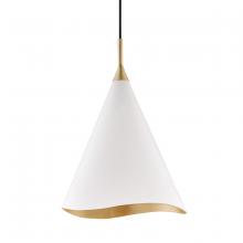 Hudson Valley 9613-GL/WHT - 1 LIGHT SMALL PENDANT