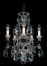 Schonbek 1870 3769-76 - Renaissance 5 Light 120V Chandelier in Heirloom Bronze with Clear Heritage Handcut Crystal