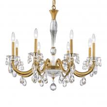 Schonbek 1870 S8608N-48R - San Marco 8 Light 120V Chandelier in Antique Silver with Clear Radiance Crystal