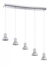 Kendal PF51-5LBR-CH - MILLENIUM series 5-Light Chrome Pendant Bar