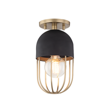 Mitzi by Hudson Valley Lighting H145601-AGB/BK - Haley Semi Flush