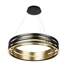 Artcraft AC6750BB - Toledo Collection 1-Light 44.5&#34; Chandelier Black and Brushed Brass