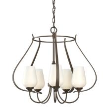 Hubbardton Forge - Canada 103045-SKT-05-GG0303 - Flora 5 Arm Chandelier