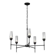 Hubbardton Forge - Canada 105060-SKT-89-CR - Luma 5 Arm Chandelier