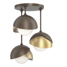 Hubbardton Forge - Canada 121374-SKT-05-86-GG0711 - Brooklyn 3-Light Double Shade Semi-Flush